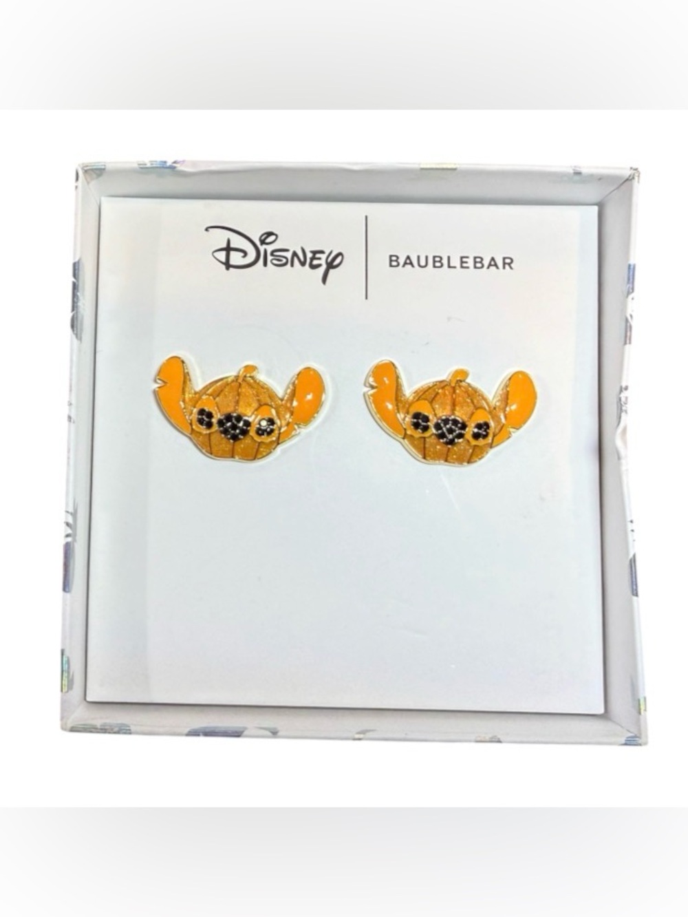 Disney BaubleBar Stitch Pumpkin Halloween Stud Earrings